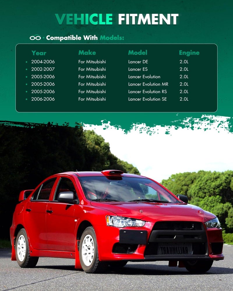 SCITOO جناح سبويلر سقف خلفي بلاستيكي أسود مغطى بالماء - ملحقات خارجية لموديل ميتسوبيشي لانسر 4 أبواب 2.4 لتر سبورت باك - Image 2